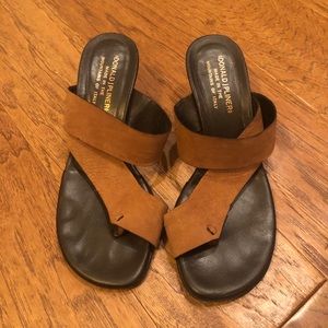 Donald J. Pliner suede thong flip flop